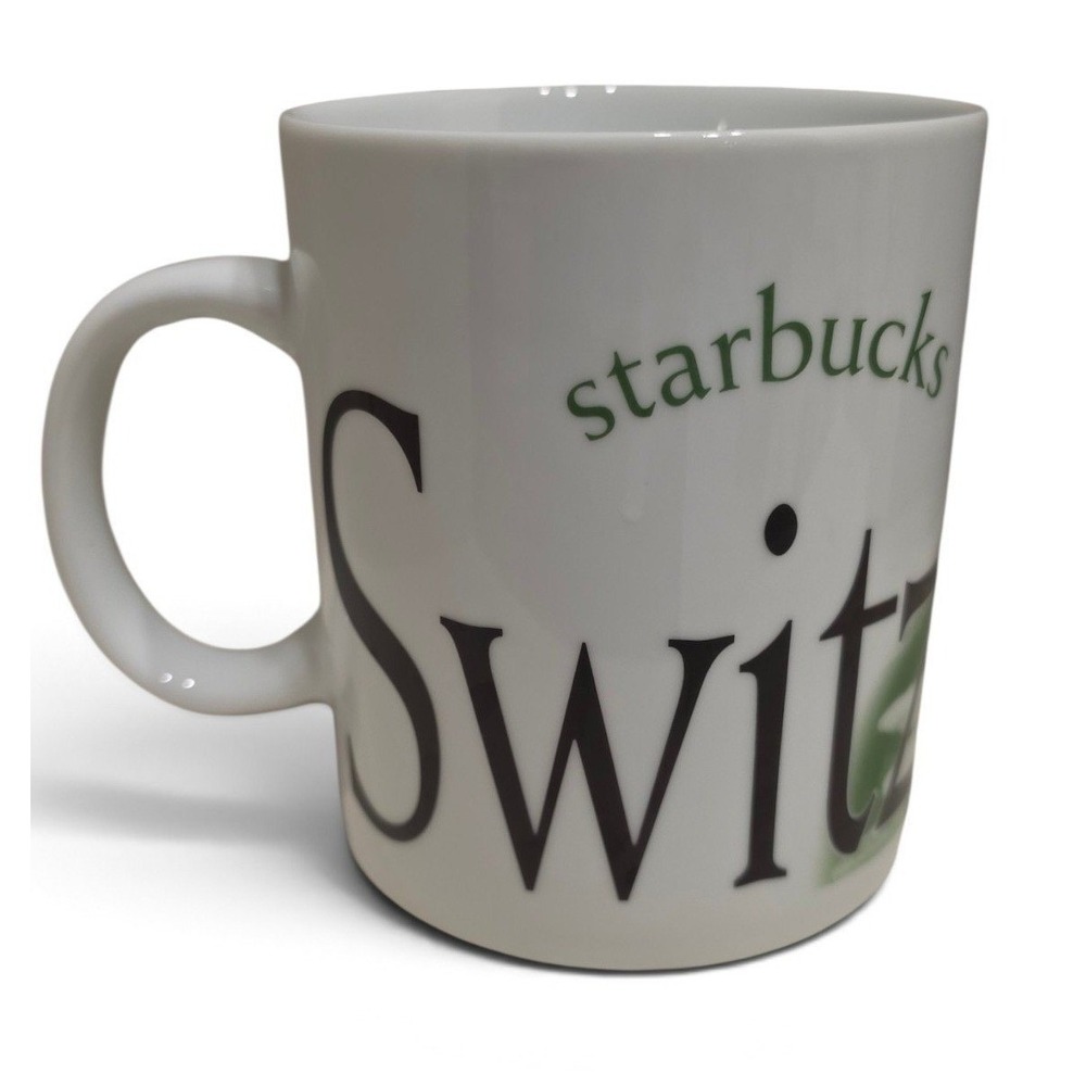 Starbucks Switzerland City Mug Collector Series Rastal Coffee Cup White Green